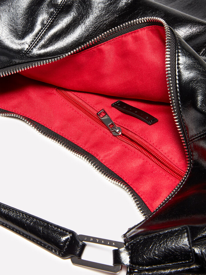 Sac bandoulière noir à franges - null - Noir | Sisley image number 4